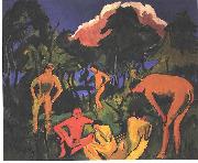 Ernst Ludwig Kirchner Nudes in the sun - Moritzburg oil painting on canvas